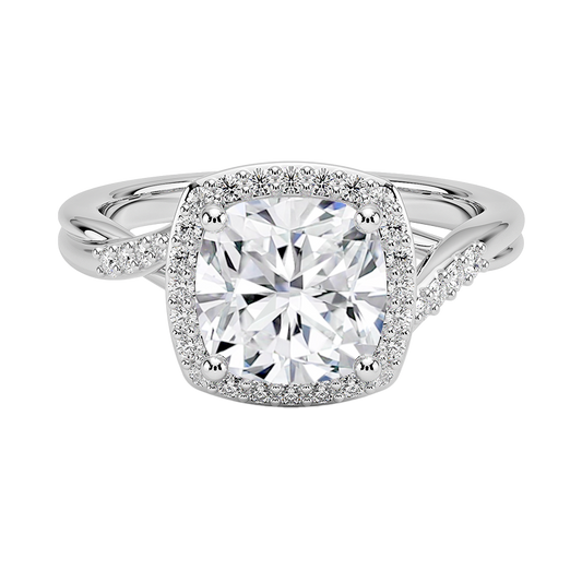 Angelie Halo Diamond Engagement Ring