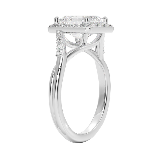 Chloris Halo Diamond Engagement Ring