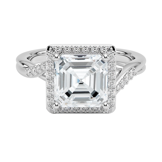 Chloris Halo Diamond Engagement Ring