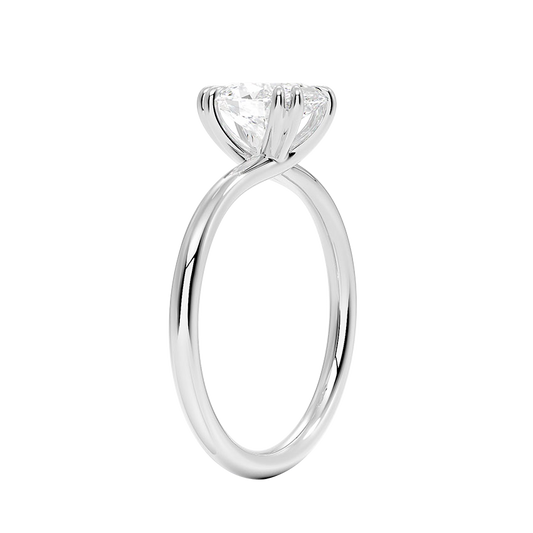 Dulce Double Claw Prong Solitaire Diamond Engagement Ring