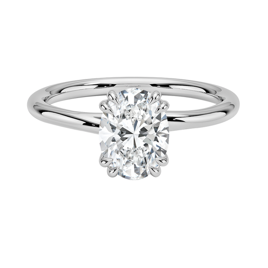 Dulce Double Claw Prong Solitaire Diamond Engagement Ring