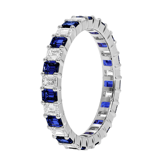 Élise Eternity Sapphire and Diamond Ring