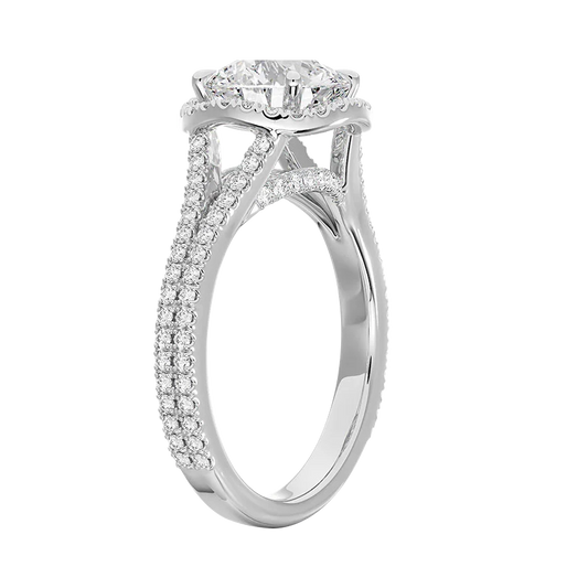 Fortuna Halo Diamond Engagement Ring