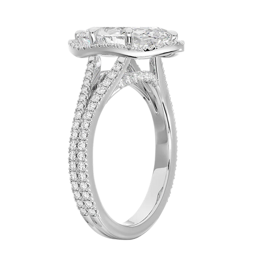 Fortuna Halo Diamond Engagement Ring