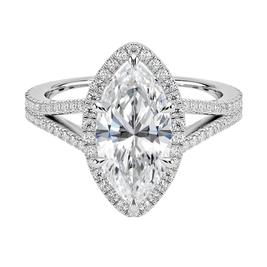 Fortuna Halo Diamond Engagement Ring