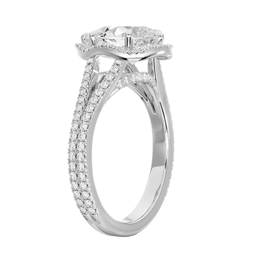 Fortuna Halo Diamond Engagement Ring