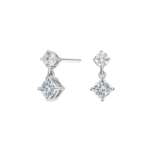 Áine Princess Diamond Drop Earrings