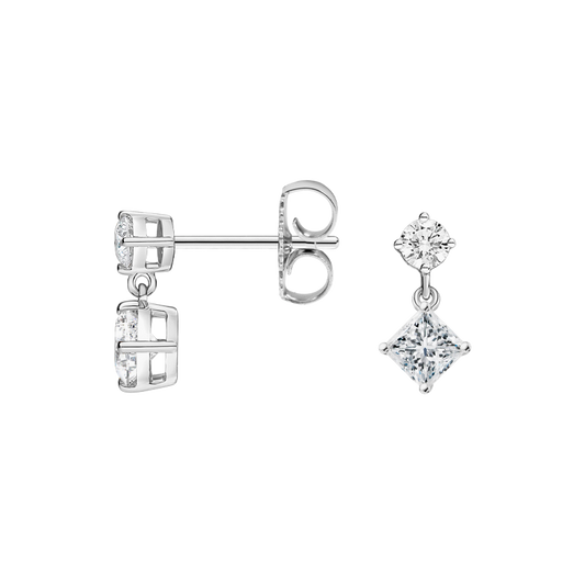 Áine Princess Diamond Drop Earrings