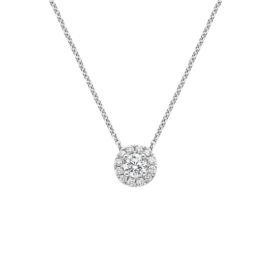 Eilleen Diamond Halo Pendant