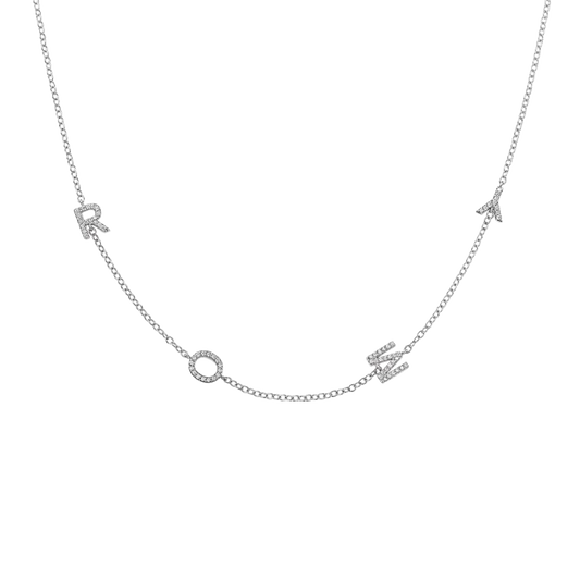 Pleasance Initial Diamond Strand Necklace