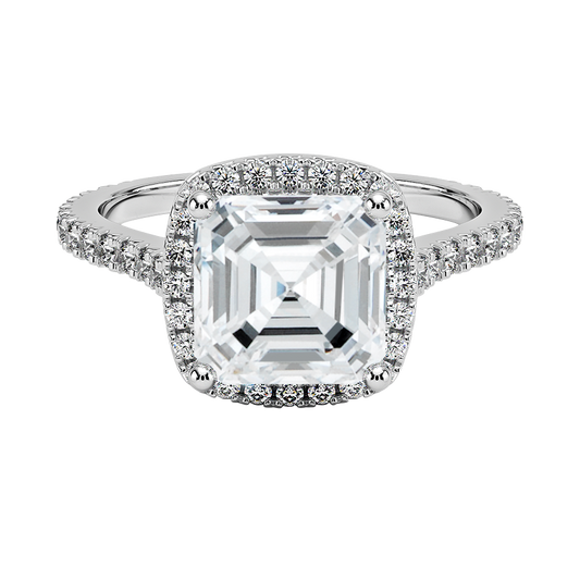 Luxe Amoura Halo Diamond Engagement Ring