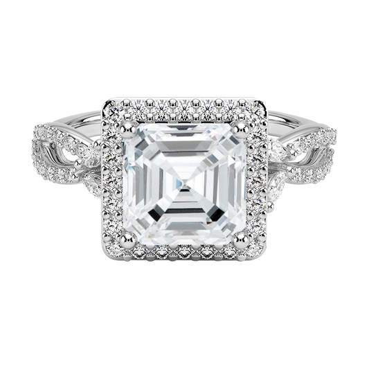 Luxe Astrid Halo Diamond Engagement Ring