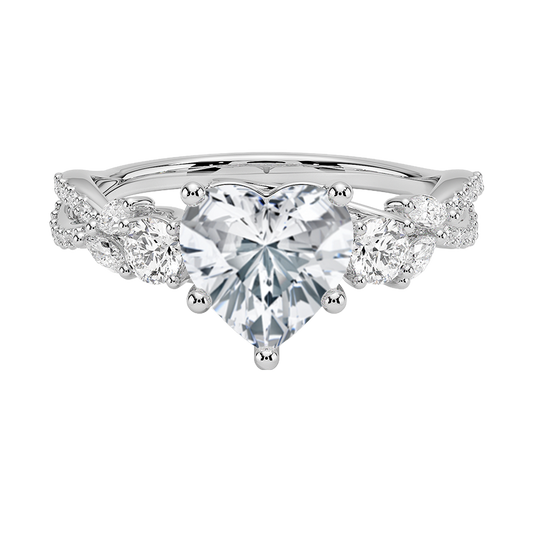 Luxe Avalon Three Stone Diamond Engagement Ring