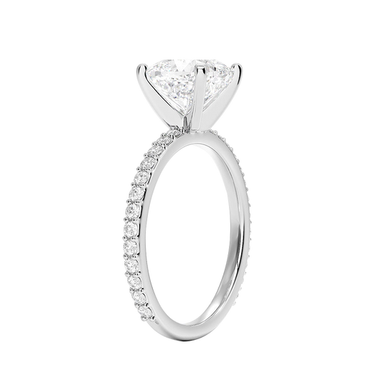 Luxe Aeriana Petite Shared Prong Diamond Engagement Ring