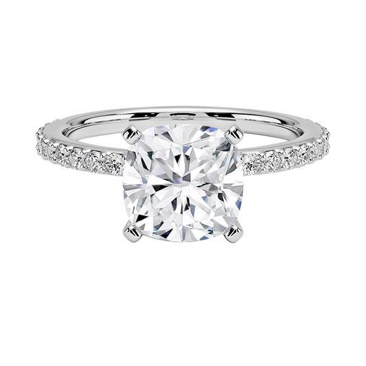 Luxe Aeriana Petite Shared Prong Diamond Engagement Ring