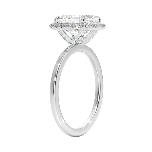 Leora Halo Diamond Engagement Ring