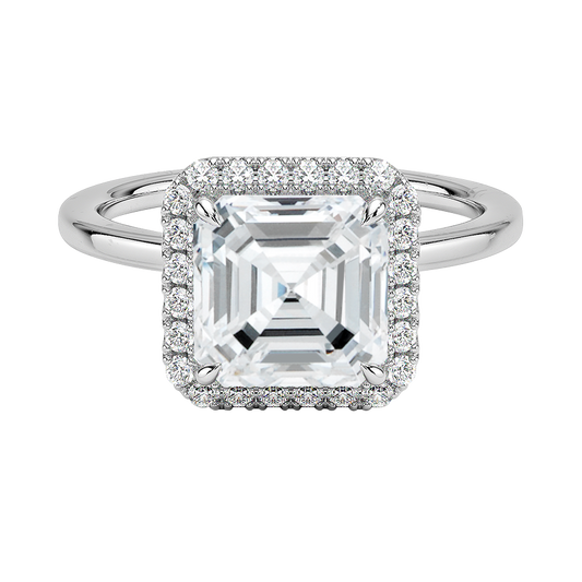 Leora Halo Diamond Engagement Ring