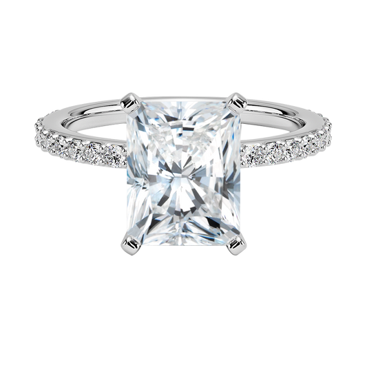 Luxe Petite Shared Prong Diamond Engagement Ring