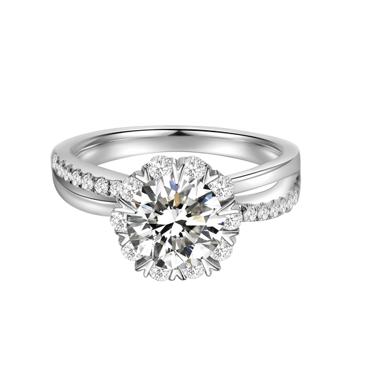 Mireille Halo Diamond Engagement Ring