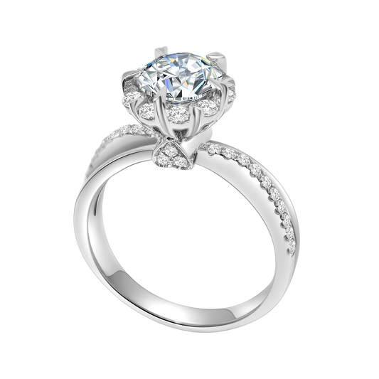 Mireille Halo Diamond Engagement Ring