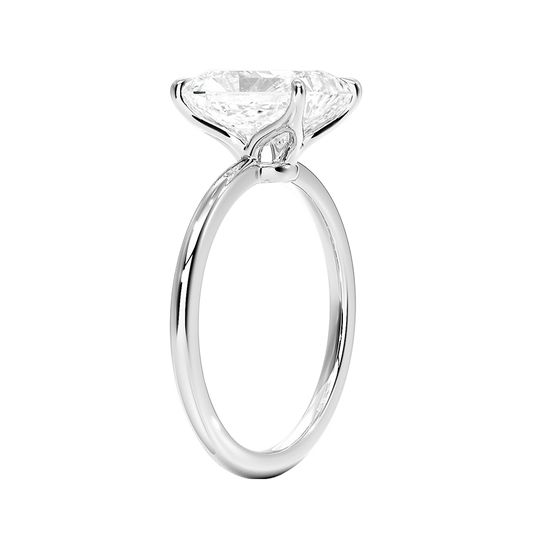 Petite Fleur Solitaire Engagement Ring