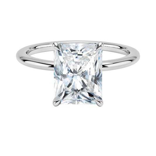 Petite Fleur Solitaire Engagement Ring