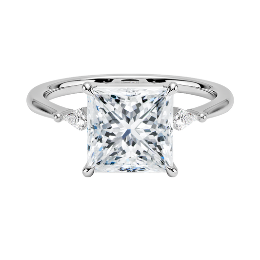 Petite Kaity Three Stone Diamond Engagement Ring