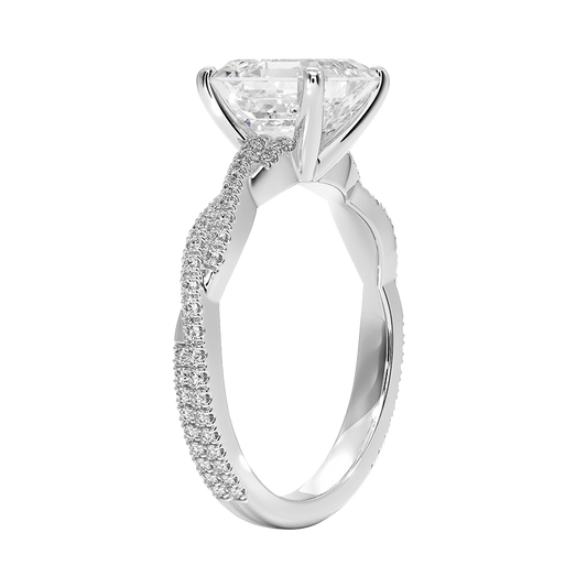 Petite Luxe Twisted Vine Diamond Engagement Ring