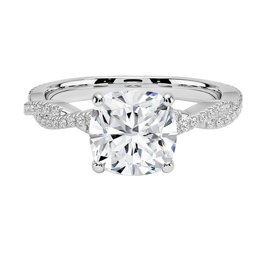 Petite Luxe Twisted Vine Diamond Engagement Ring