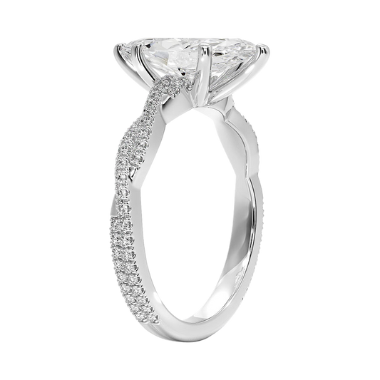 Petite Luxe Twisted Vine Diamond Engagement Ring