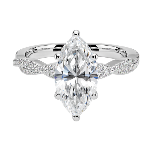 Petite Luxe Twisted Vine Diamond Engagement Ring