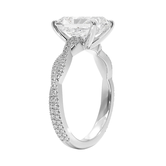 Petite Luxe Twisted Vine Diamond Engagement Ring