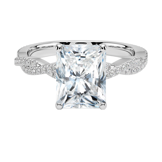 Petite Luxe Twisted Vine Diamond Engagement Ring