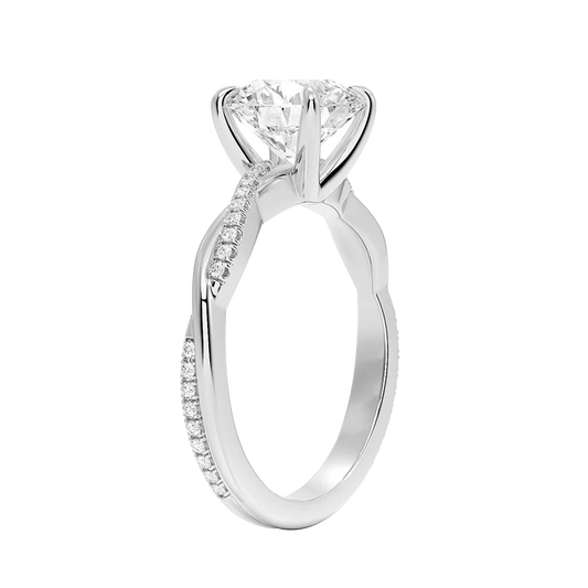 Petite Twisted Vine Diamond Engagement Ring