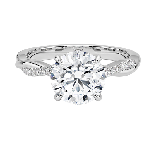 Petite Twisted Vine Diamond Engagement Ring