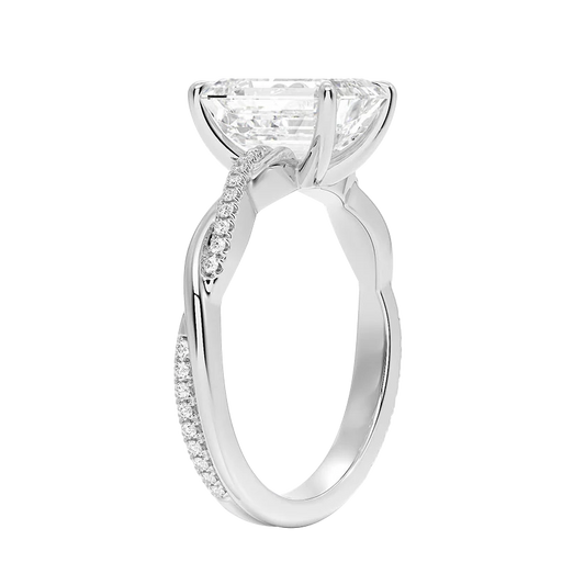 Petite Twisted Vine Diamond Engagement Ring