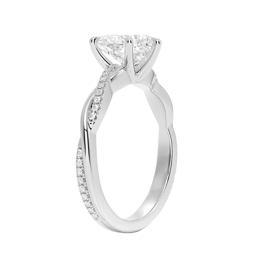 Petite Twisted Vine Diamond Engagement Ring