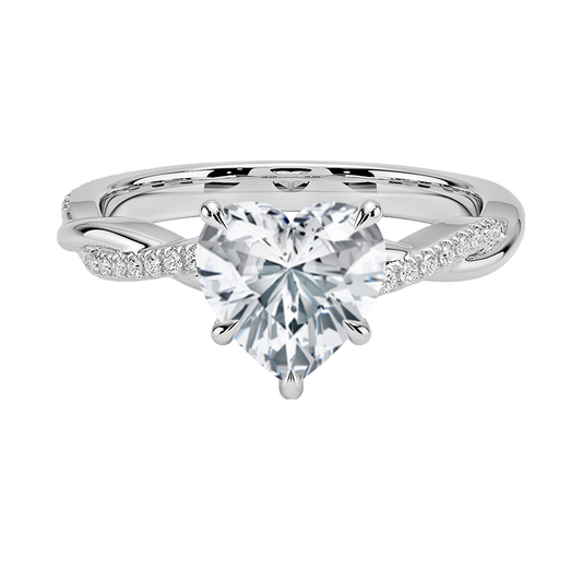 Petite Twisted Vine Diamond Engagement Ring