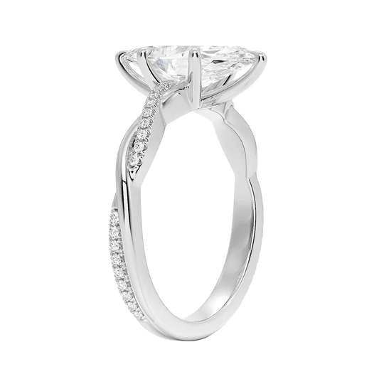 Petite Twisted Vine Diamond Engagement Ring