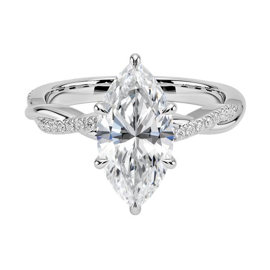 Petite Twisted Vine Diamond Engagement Ring