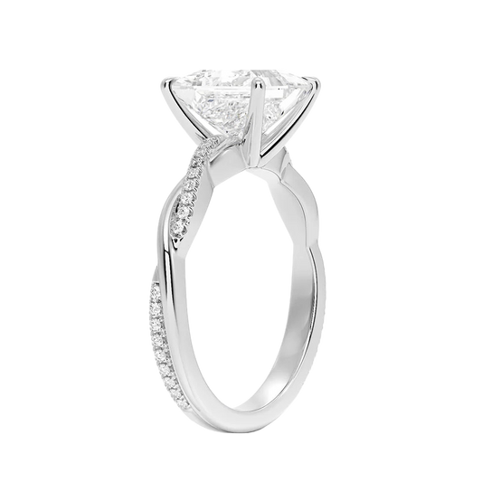 Petite Twisted Vine Diamond Engagement Ring