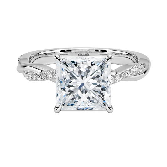 Petite Twisted Vine Diamond Engagement Ring