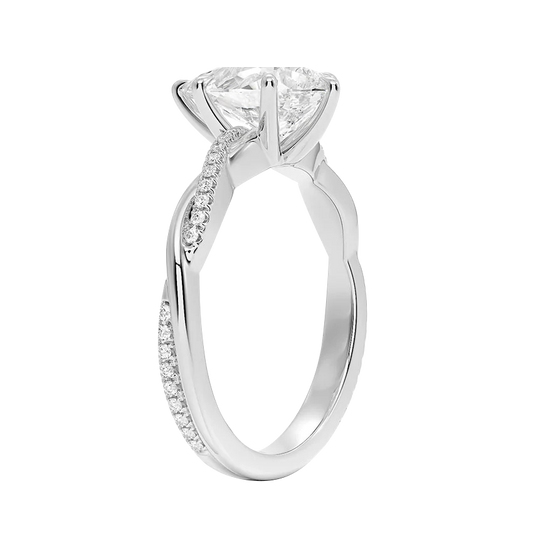 Petite Twisted Vine Diamond Engagement Ring