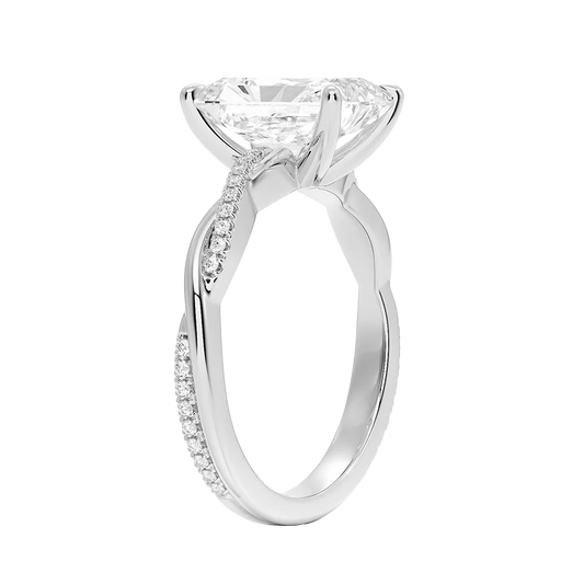 Petite Twisted Vine Diamond Engagement Ring