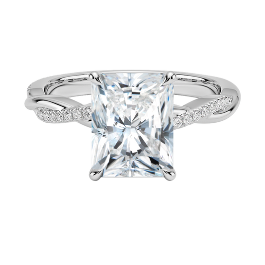 Petite Twisted Vine Diamond Engagement Ring