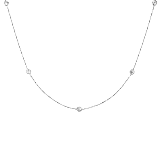 Reine Bezel Strand 18 In. Diamond Necklace