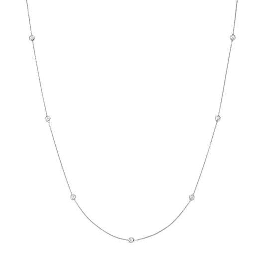 Reine Bezel Strand 18 In. Diamond Necklace