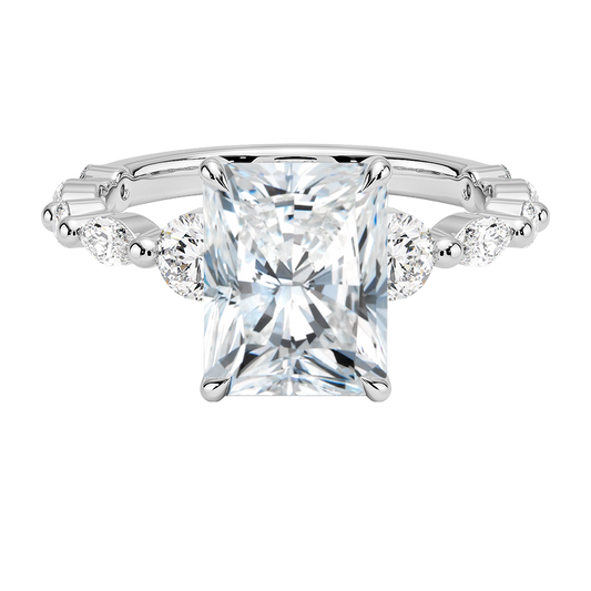 Versailles Three Stone Diamond Engagement Ring